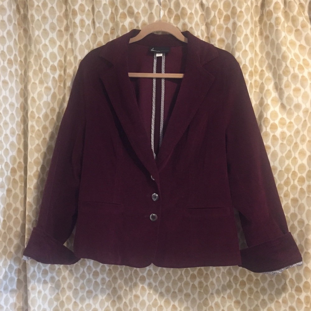 Lane Bryant Corduroy Blazer in Wine